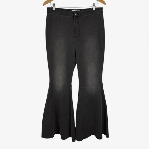 NEW Free People Just Float On Flare Jeans Size 31 in Smoke Stack High-Rise - Picture 5 of 14